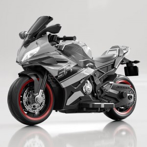 男孩黑色运动型电动摩托车 带一键启动 防滑轮音乐 6-13 岁 12V 4.5 英寸两轮