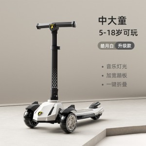 滑板车青少年6到12岁宝宝电动3岁以上可折叠转弯便携两轮代步玩具