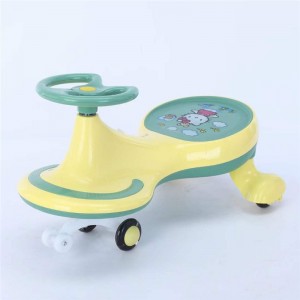 Children's scooter for men and women, 1-6 years old, a safe rollover swing car with music, light, universal wheels, silent roller coaster