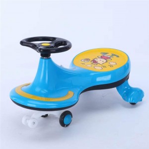 Children's scooter for men and women, 1-6 years old, a safe rollover swing car with music, light, universal wheels, silent roller coaster