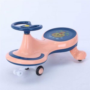Children's scooter for men and women, 1-6 years old, a safe rollover swing car with music, light, universal wheels, silent roller coaster