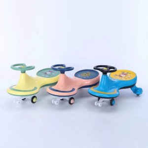 Children's scooter for men and women, 1-6 years old, a safe rollover swing car with music, light, universal wheels, silent roller coaster