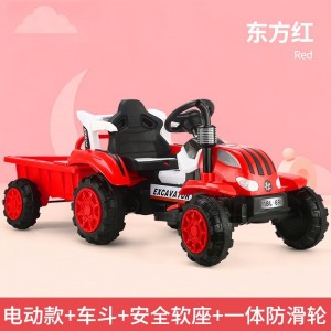 电动玩具车可坐人带斗双驱小孩宝宝汽车四轮大号充电儿童拖拉机
