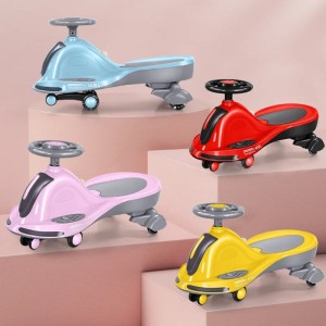 Color 360° rotating children's swing car, children's seesaw with music and light, children's toy car