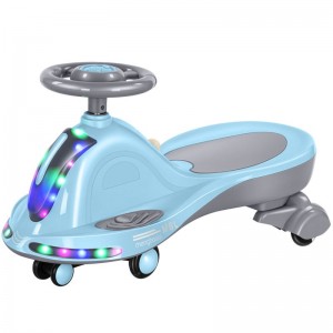 Color 360° rotating children's swing car, children's seesaw with music and light, children's toy car