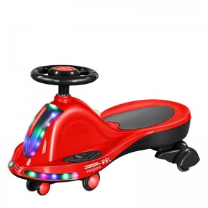 Color 360° rotating children's swing car, children's seesaw with music and light, children's toy car