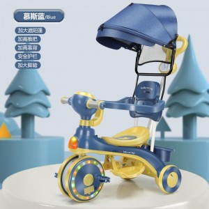 溜娃神器儿童三轮车脚踏车1-3-6岁遛娃婴儿带棚手推车宝宝自行车