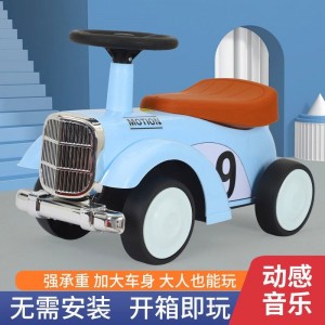 防侧翻静音轮滑行玩具1到3岁儿童安全学步车孩童复古滑行车