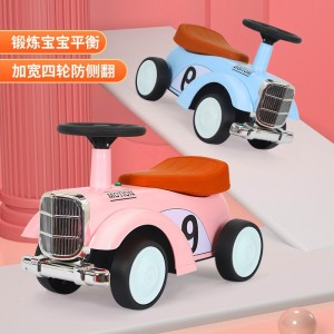 防侧翻静音轮滑行玩具1到3岁儿童安全学步车孩童复古滑行车