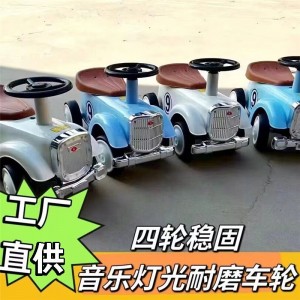 防侧翻静音轮滑行玩具1到3岁儿童安全学步车孩童复古滑行车