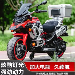 新款儿童电动摩托车两轮车可坐人加大号亲子车可充电玩具车2-10岁