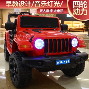 新款遥控四驱电动车 儿童汽车可坐人宝宝玩具车童车 儿童电动汽车