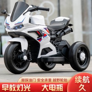 儿童电动摩托车三轮车男女孩宝宝电瓶车小孩可坐人充电玩具车