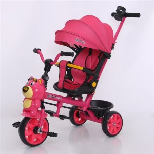 大号软座儿童三轮车脚踏车1-3-5岁轻便婴儿手推车自行车宝宝单车
