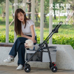 宠物推车轻便可折叠外出小推车猫狗出行手推车小型犬户