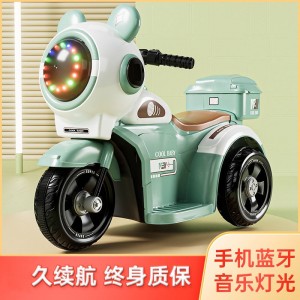 新款儿童电动摩托车三轮车1-3-6岁男女宝宝可坐人玩具童车遥控车