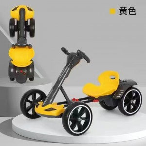 儿童电动卡丁车轻便免安装可折叠3—8岁儿童电动四轮汽车