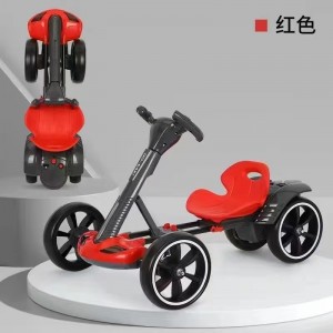 儿童电动卡丁车轻便免安装可折叠3—8岁儿童电动四轮汽车