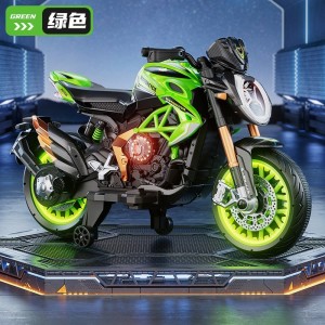 儿童电动摩托车两轮可坐人玩具车灯光音乐 充电摩托车