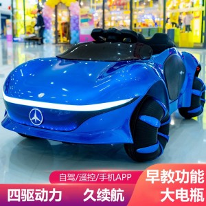 新款儿童电动汽车可坐人遥控四轮玩具车3到8岁男女宝宝电瓶车童车