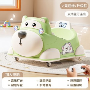 新款儿童电动车四轮玩具车宝宝卡通车蓝牙遥控车遛娃电动车