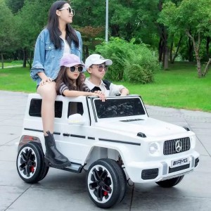 大G儿童四轮电动汽车大号男女孩可坐大人电瓶车儿童越野车