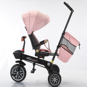 儿童三轮车婴幼儿多种功能可坐可躺灯光音乐手推车自行车