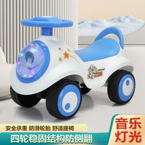 Children's scooter, new 1-3 year old swing car with music, twisting car, baby walker, four-wheel walker toy car
