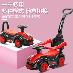 儿童滑行车1-3岁宝宝手推溜溜车四轮防侧翻扭扭车电动音乐
