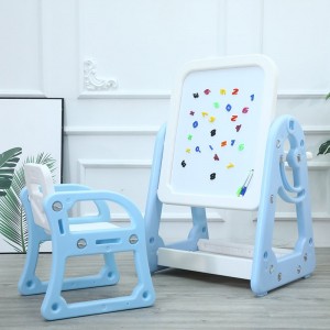 Children's indoor liftable drawing board table, baby home study table and chair, boy, girl, mother and child gift, gift table and chair