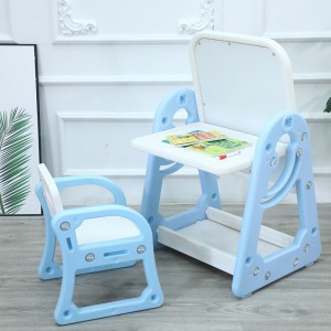 Children's indoor liftable drawing board table, baby home study table and chair, boy, girl, mother and child gift, gift table and chair