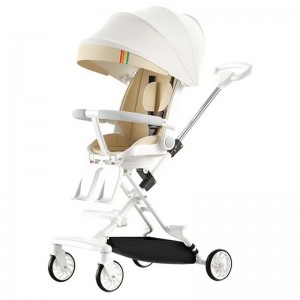 Baby sliding artifact stroller, lightweight folding stroller, can sit and lie down, high view, baby walking artifact for children