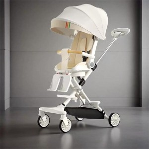 Baby sliding artifact stroller, lightweight folding stroller, can sit and lie down, high view, baby walking artifact for children
