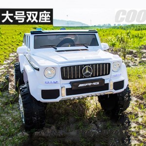 儿童电动车四轮汽车可坐双人男女宝宝小孩皮卡越野车遥控玩具童车