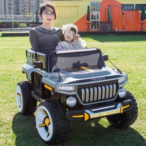 儿童电动车可坐大人四轮童车男女宝宝遥控越野汽车自驾四驱玩具车