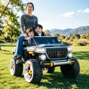 双人儿童电动车四轮越野车可坐大人小孩遥控玩具车加大号亲子童车