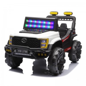 Large children's electric car, four-wheel off-road vehicle, remote control child toy car, male seated, baby, rocking stroller