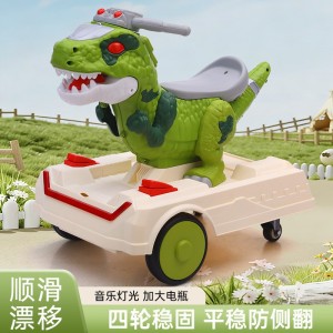 Children's electric balance scooter, dinosaur model, 2-6 years old, can be ridden, a toy, simulated stroller, dual-drive