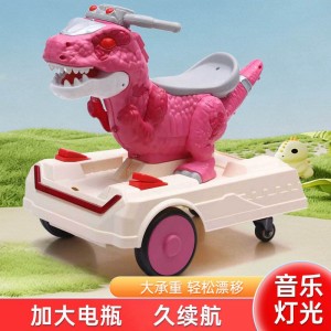 Children's electric balance scooter, dinosaur model, 2-6 years old, can be ridden, a toy, simulated stroller, dual-drive