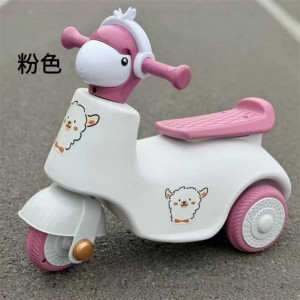 儿童羊驼滑行车木兰扭扭车1-5岁宝宝玩具车音乐灯光平衡车三轮车