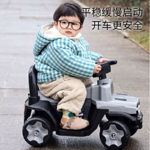 儿童四轮电动音乐灯光玩具车男女不限推把护栏遥控电瓶车滑行车
