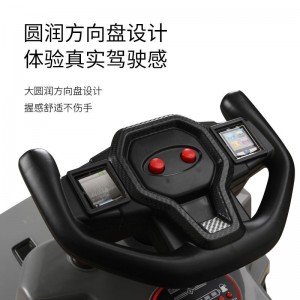 儿童四轮电动音乐灯光玩具车男女不限推把护栏遥控电瓶车滑行车
