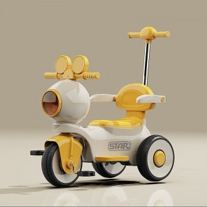 儿童三轮车电动遥控音乐灯光宝宝脚踏车可推可骑遛娃神器平衡车