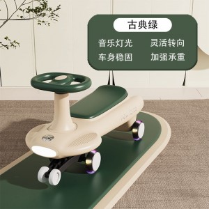儿童扭扭车1-5岁男女孩宝可坐防侧翻溜溜车摇摆车滑行带灯光音乐