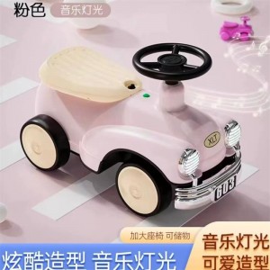 新款孩童复古滑行车防侧翻静音轮滑行玩具到岁儿童安全学步车