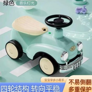新款孩童复古滑行车防侧翻静音轮滑行玩具到岁儿童安全学步车