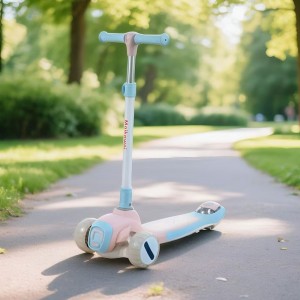 儿童滑板车宝宝滑滑车可折叠适合男女宝宝玩的滑板车带灯光音乐车