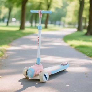 儿童滑板车宝宝滑滑车可折叠适合男女宝宝玩的滑板车带灯光音乐车