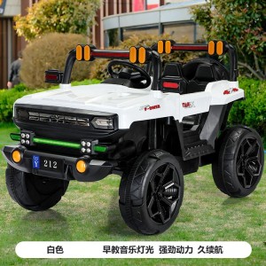 电动四轮遥控塑料玩具车带音乐功能越野车电池供电12V7AH