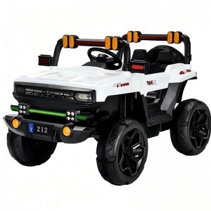 电动四轮遥控塑料玩具车带音乐功能越野车电池供电12V7AH